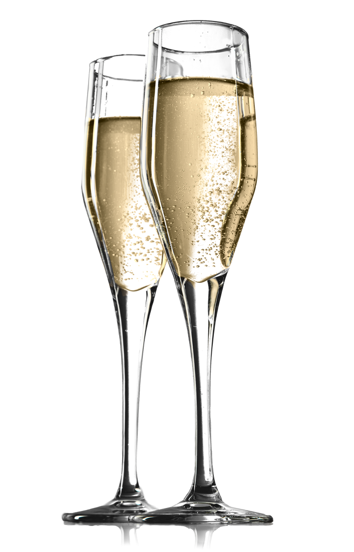 Two Champagne Glasses - Isolated